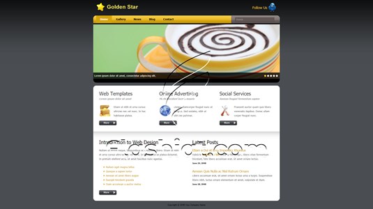 Golden Star - Free XHTML & CSS Template