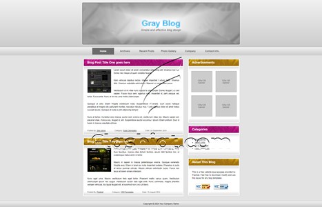 Gray Blog - Free XHTML & CSS Template