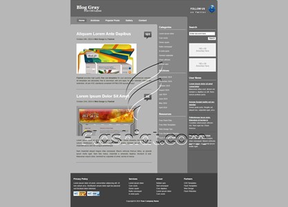 Gray - Free XHTML & CSS Template