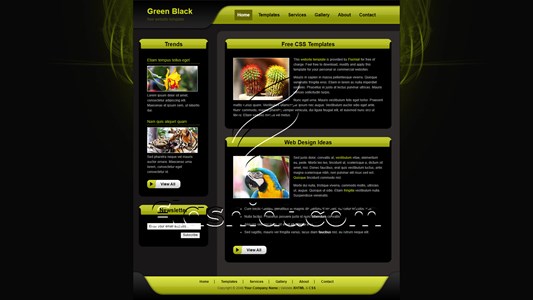Green Black - Free XHTML & CSS Template