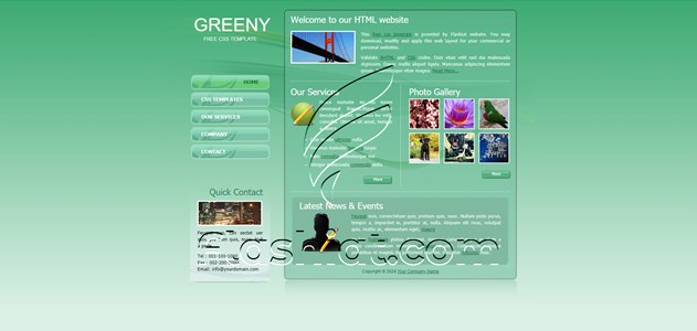 Greeny 2 - Free XHTML & CSS Template