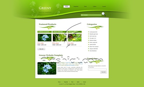 Greeny 3 - Free XHTML & CSS Template