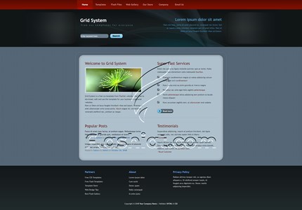 Grid System - Free XHTML & CSS Template
