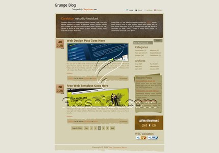 Grunge Blog - Free XHTML & CSS Template