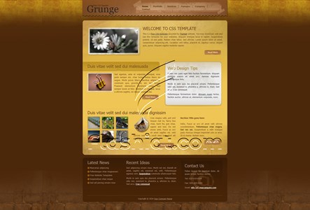 Grunge - Free XHTML & CSS Template