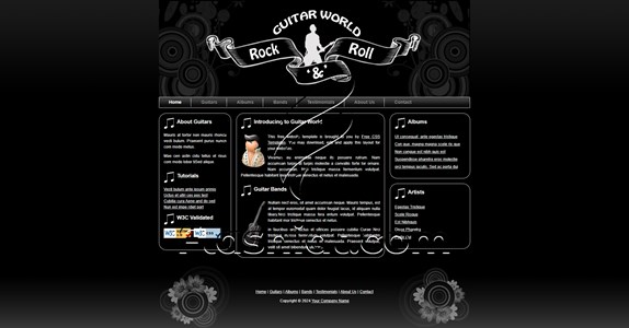 Guitar - Free XHTML & CSS Template
