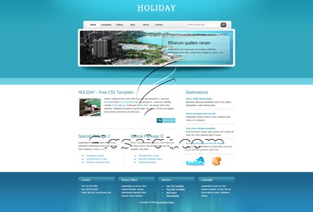 Holiday - Free XHTML & CSS Template