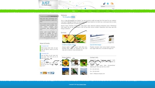 Just - Free XHTML & CSS Template
