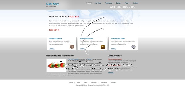 Light Gray - Free XHTML & CSS Template