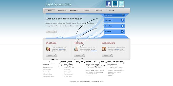 Light Space - Free XHTML & CSS Template