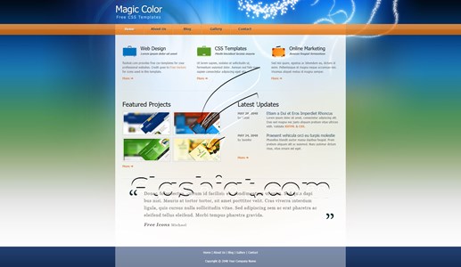 Magic Color - Free XHTML & CSS Template