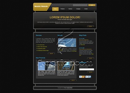 Metallic - Free XHTML & CSS Template