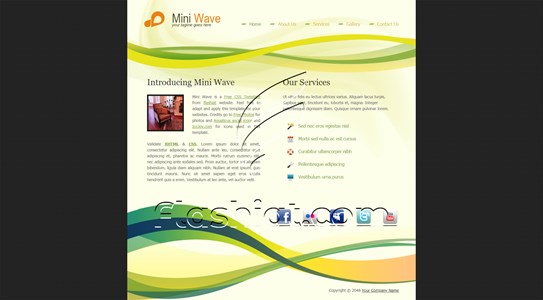 Mini Wave - Free XHTML & CSS Template