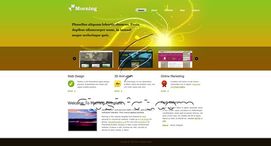 Morning - Free XHTML & CSS Template