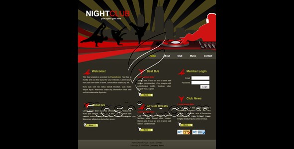 Nightclub - Free XHTML & CSS Template