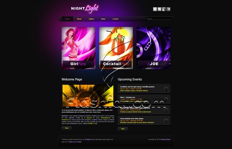Nightlight - Free XHTML & CSS Template