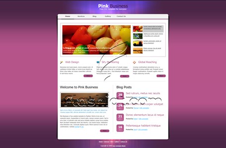 Pink Business - Free XHTML & CSS Template
