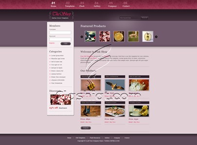 Pink Shop - Free XHTML & CSS Template