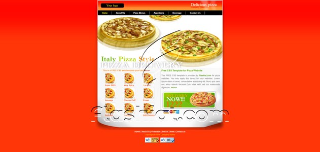 Pizza - Free XHTML & CSS Template