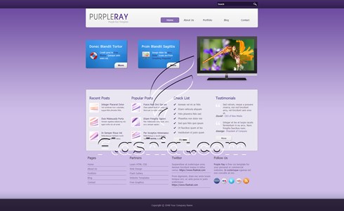 Purple Ray - Free XHTML & CSS Template