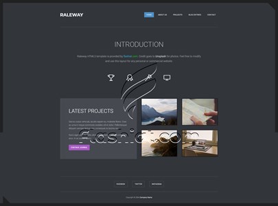 Raleway - Free HTML5 & CSS Template