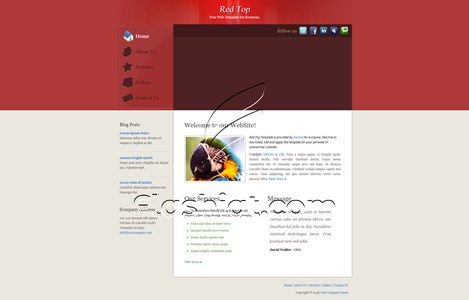 Red Top - Free XHTML & CSS Template