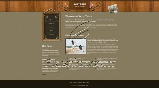 Sandy - Free XHTML & CSS Template