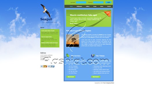 Seagull - Free XHTML & CSS Template