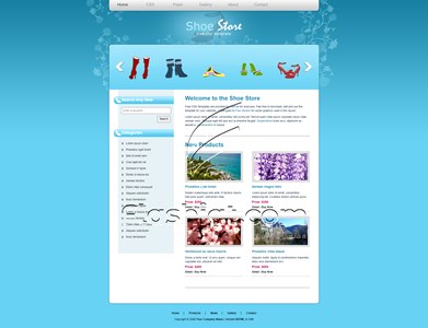 Shoe Store - Free XHTML & CSS Template