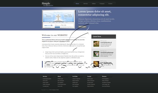 Simple Blue 2 - Free XHTML & CSS Template