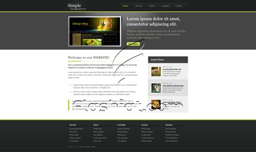 Simple Gray - Free XHTML & CSS Template