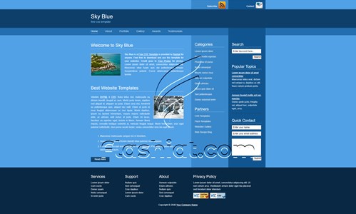 Sky Blue - Free XHTML & CSS Template