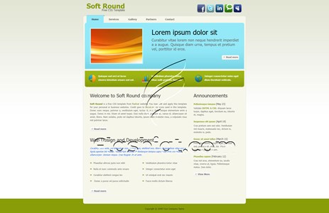 Soft Round - Free XHTML & CSS Template