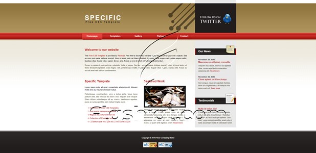 Specific - Free XHTML & CSS Template