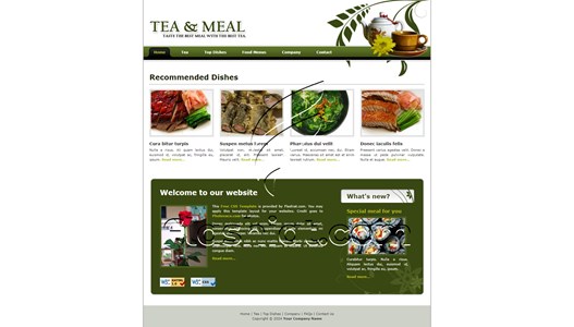 Tea And Meal - Free XHTML & CSS Template