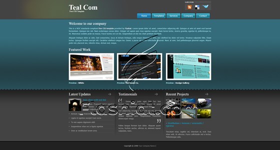 Teal - Free XHTML & CSS Template