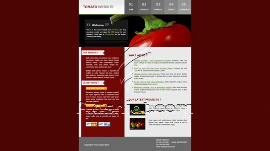 Tomato - Free XHTML & CSS Template