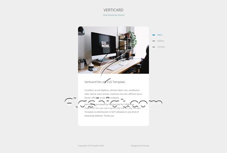 Verticard - Free HTML5 & CSS Template