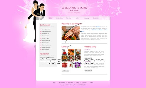 Wedding Store - Free XHTML & CSS Template