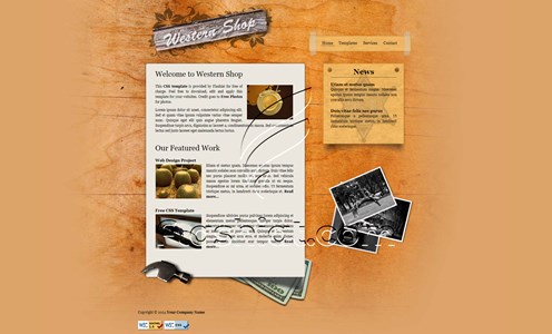 Western Shop - Free XHTML & CSS Template