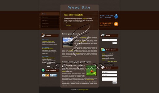 Wood Site - Free XHTML & CSS Template