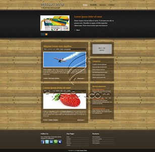 Wooden Strip - Free XHTML & CSS Template
