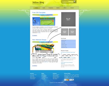 Yellow Blog - Free XHTML & CSS Template