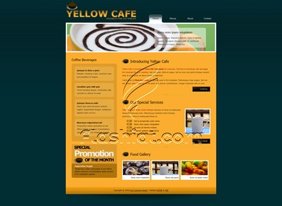 Yellow Cafe - Free XHTML & CSS Template