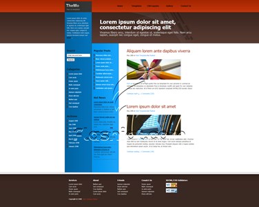 Zine Blue - Free XHTML & CSS Template